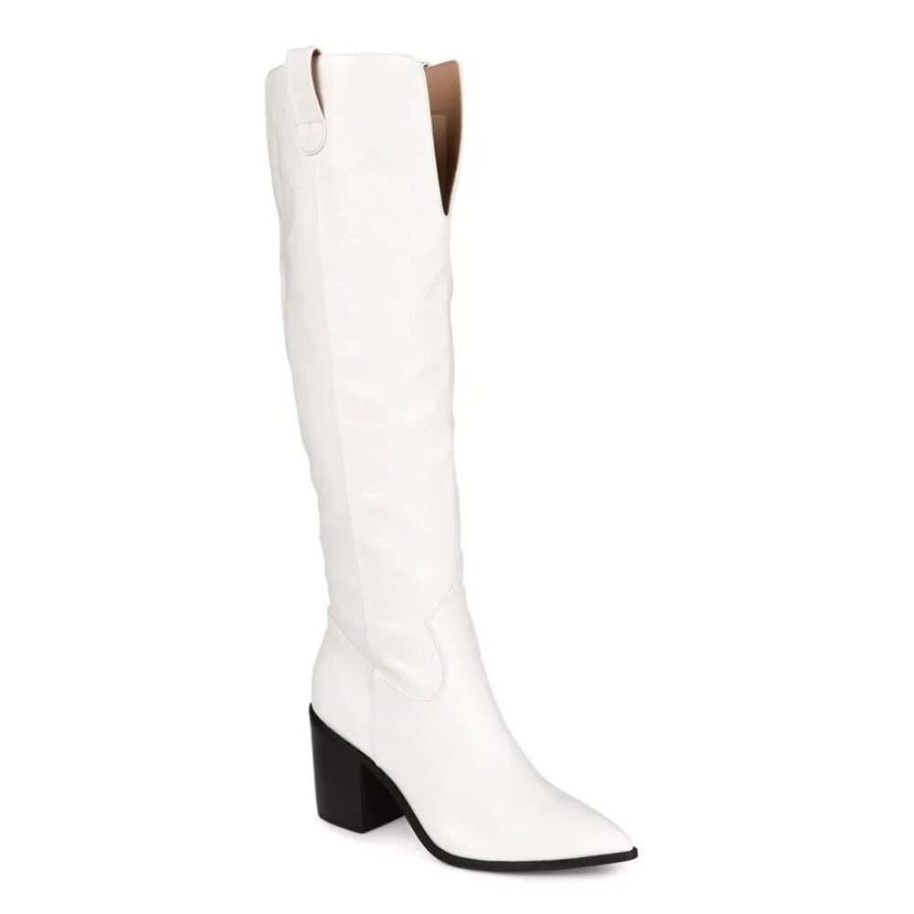 Over the Knee White Boots